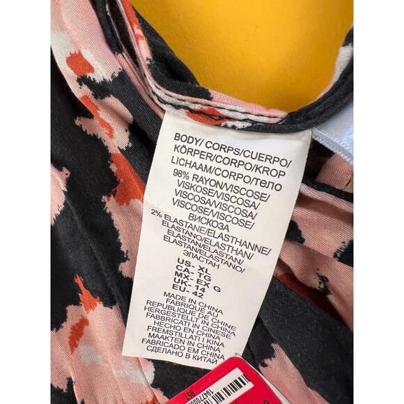 The Bikini Lab Feline Fine Coverup Dress Womens XL Mini Tie Strap Surplice NWT - Picture 7 of 8